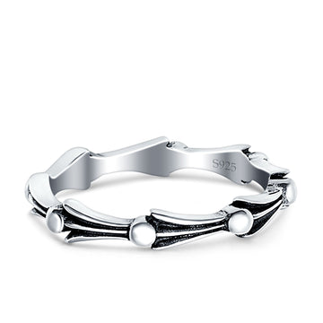 Oxidized Band Solid 925 Sterling Silver Thumb Ring (4mm)
